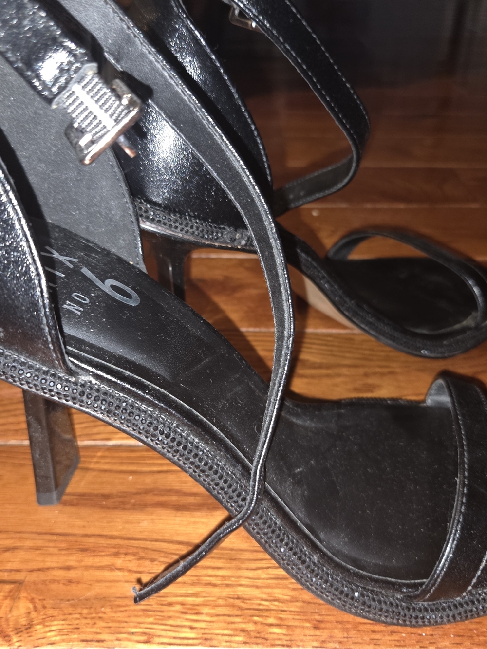 Mix No. 6 Black Strappy High Heel Sandals